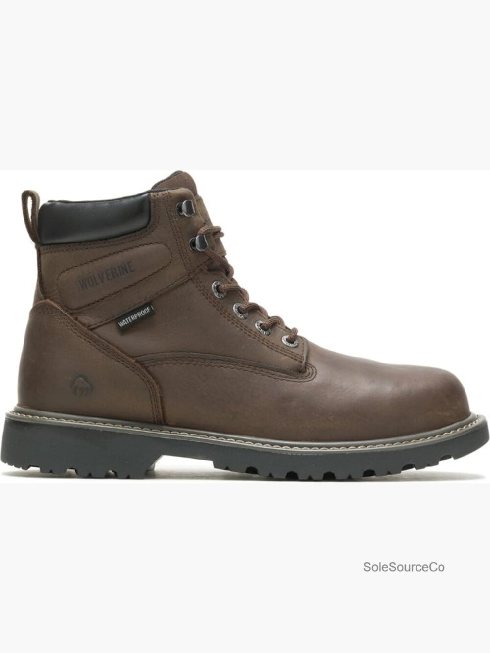 Waterproof Steel Toe 6" Work Boot Cushioned Full Grain Leather Lace Up